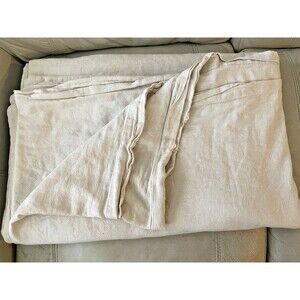 SIMPLY SHABBY CHIC Duvet Cover Full Queen Linen Blend Beige Light Tan